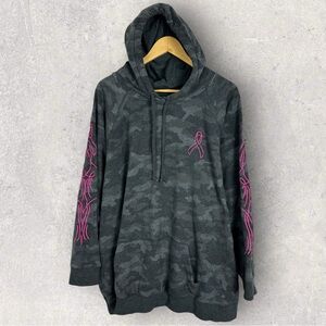 Torrid Camouflage Breast Cancer Fleece Hooded Sweatshirt Size 4X Hoodie Cozy BCA